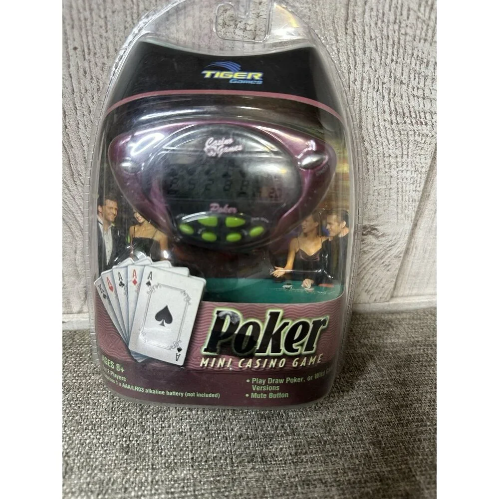 Tiger Handheld Electronic Game BlackJack Poker Slots Mini Casino Games Lot of 3